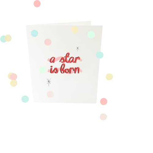 Konfetti Cards - A star is born V2 von The Gift Label