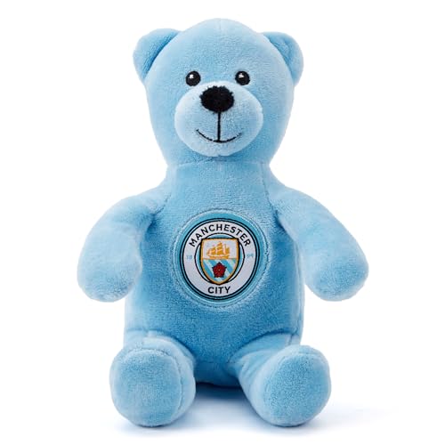 The Gift Scholars Teddybär vom Manchester City FC – 15 cm großes, offiziell Lizenziertes Plüschtier, das perfekte Sammlerstück für Manchester-Citeh-Fans jeden Alters von The Gift Scholars