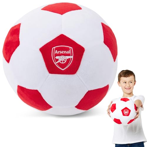 The Gift Scholars Arsenal FC Offiziell Lizenziertes Plüsch-Fußball - 22 cm Weichspielzeug-Kissen - Flauschiger Gefüllter Fußball Ideal für Kinder und Erwachsene - Perfektes Sportgeschenk für Gooners von The Gift Scholars