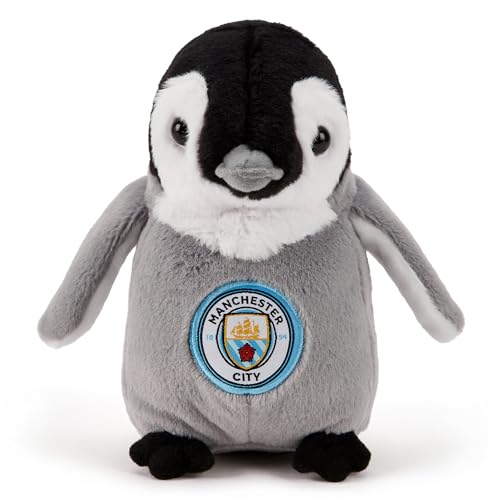 The Gift Scholars Man City FC 22cm Pinguin Plüsch: Offiziell Lizenziertes, umweltfreundliches Fußball Kuscheltier, Citizens jeden Alters von The Gift Scholars