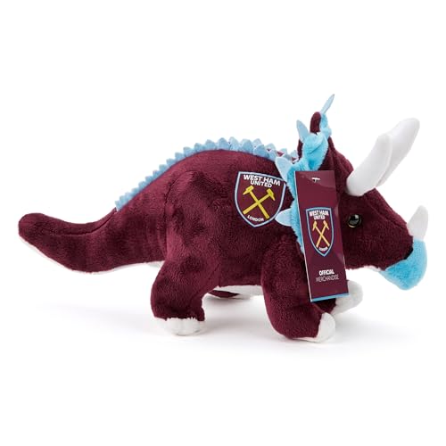 The Gift Scholars West Ham FC Triceratops 30 cm Dinosaurier Offiziell Lizenziertes Fußball-Weichspielzeug Plüsch Für Erwachsene Und Kinder von The Gift Scholars