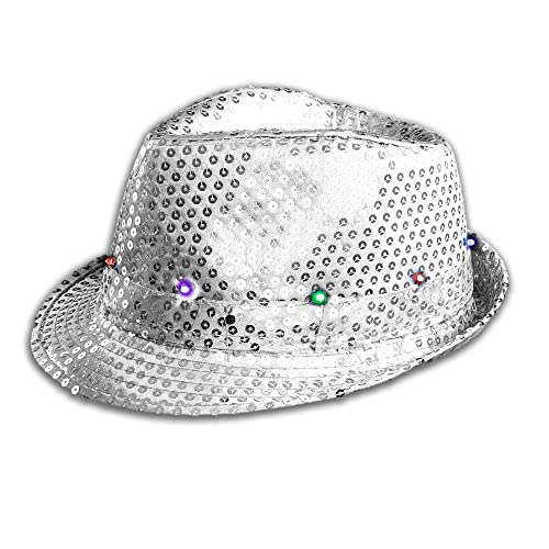 Blinkender LED-Fedora-Hut, The Glowhouse (Silber) von The Glowhouse