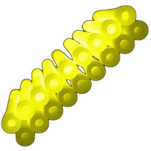 The Glowhouse Premium-Leuchtstab, 15,2 cm, einzeln verpackt mit Schlüsselbändern, Gelb, 25 Stück von The Glowhouse