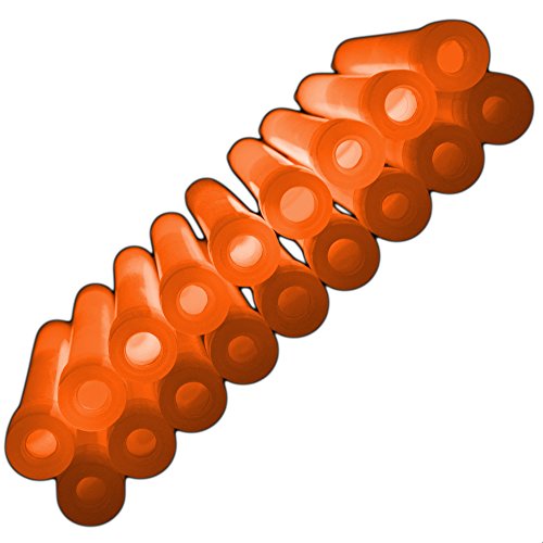 The Glowhouse Premium-Leuchtstab, 15,2 cm, einzeln verpackt mit Schlüsselbändern, Orange, 25 Stück von The Glowhouse