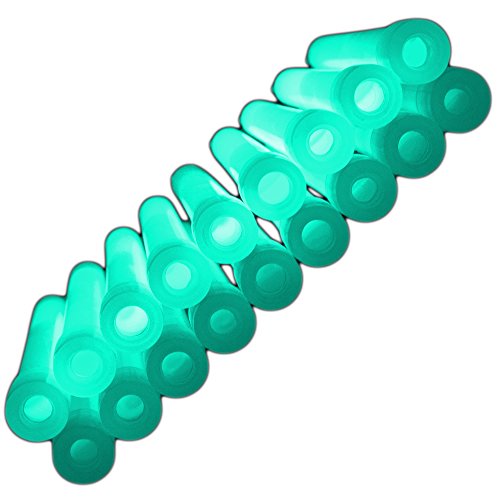 The Glowhouse Premium-Leuchtstab, 15,2 cm, einzeln verpackt mit Schlüsselbändern, Aquamarin, 25 Stück von The Glowhouse