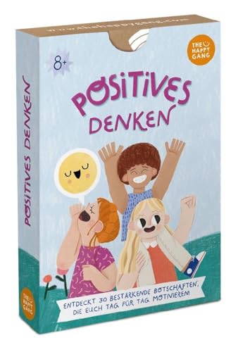 The Happy Gang 3103747 Mutmachkarten Positives Denken, 30 Ermutigungskarten für Bestärkung, Achtsamkeit, Motivation, Affirmationen für Kinder ab 8 Jahren von The Happy Gang