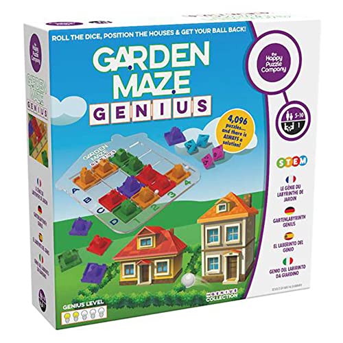 The Happy Puzzle Company Garden Maze Genius Brettspiel – Tausende von Rätseln und immer eine Lösung – Kinderspiele für verbessertes räumliches Bewusstsein und visuelle Wahrnehmung – Alter 5 bis 10 von The Happy Puzzle Company