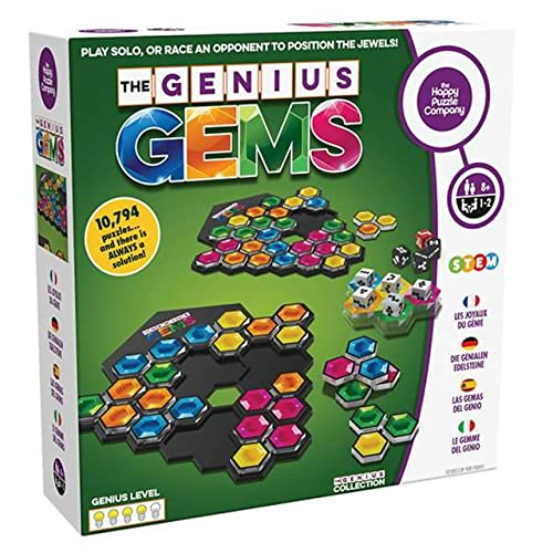 The Happy Puzzle Company The Genius Gems Game - 10.794 Puzzles - Eine große Herausforderung für Freunde und Familie Brettspielabend - Logik-Puzzle-Smart-Spiele MINT-Pädagogische Lernressourcen ab 8 von The Happy Puzzle Company