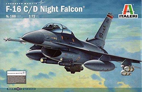 Italeri 510000188-1:72 F-16 C/D Night Falcon, Schwarz von Italeri