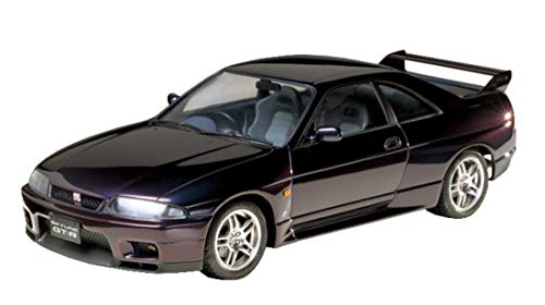 Tamiya 24145 1:24 Nissan Skyline GT-R V-Spec - originalgetreue Nachbildung, Modellbau, Plastik Bausatz, Basteln, Hobby, Kleben, Modellbausatz, Zusammenbauen, unlackiert, Mittel von TAMIYA