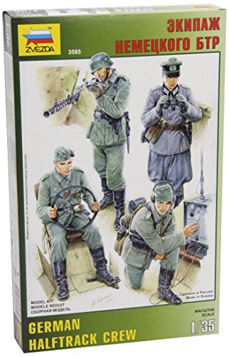 Zvezda 500783585-1:35 WWII Figuren-Set Deutsche Halbketten-Besatzung (4) von Zvezda