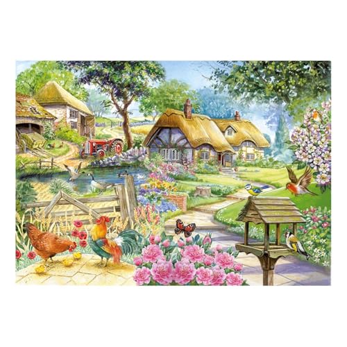 Big 500 Piece Jigsaw Puzzle Country Living. Picturesque Village Scene von The House of Puzzles