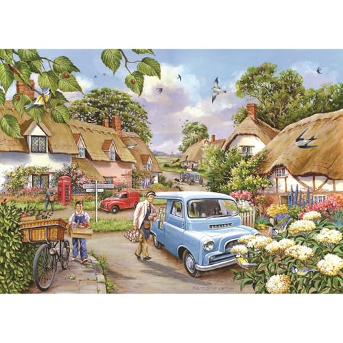 ‚Big 500’ Puzzle - Morgen Fresh - Dorf-Szene (Morning Fresh - Village Scene) von The House of Puzzles