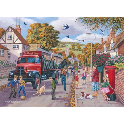 The House of Puzzles - Coalman Delivery Puzzle - 1000 Teile Puzzles für Erwachsene, Künstler illustriert, malerische Landschaft, Deluxe-Puzzle-Geschenke von The House of Puzzles