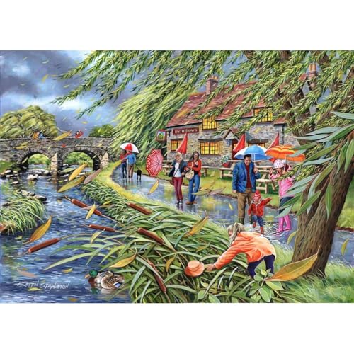 The House of Puzzles 1000-teiliges Karton-Puzzle für Kinder ab 3 Jahren, Wind at the Willows, 1 Einheit in 1000 Stück Paket The House of Puzzles 1000-teiliges Karton-Puzzle für Kinder ab 3 Jahren, Wind at the Willows, 1 Einheit in 1000 Stück Paket von The House of Puzzles