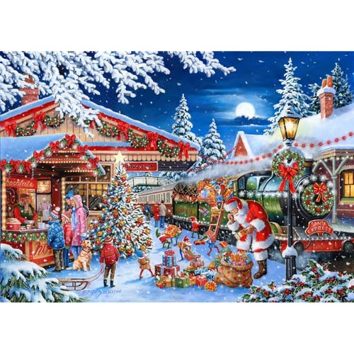 The House of Puzzles - Puzzle mit 1000 Teilen – 2023 Christmas Collectors Edition Nr. 18 – Santa's Express – "MC618) von The House of Puzzles