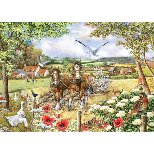 The House of Puzzles - Bonnie & Clyde Puzzle – Großes 250-teiliges Puzzle für Erwachsene und Kinder, extra große Teile, Künstler illustriert, malerische Landschaft, Deluxe-Puzzle-Geschenke von The House of Puzzles