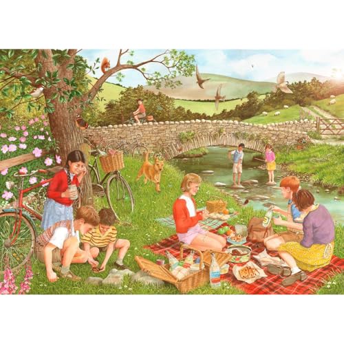 The House of Puzzles - Lashings of Lemonade Puzzle - Big 500 Piece Jigsaws For Adults, Extra Large Pieces Artist Illustrated, Scenic Landscape, Deluxe Puzzle Gifts von The House of Puzzles