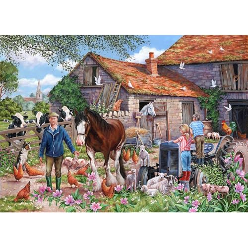 The House of Puzzles - Großes 500-teiliges Puzzle - MacDonalds Farm von The House of Puzzles