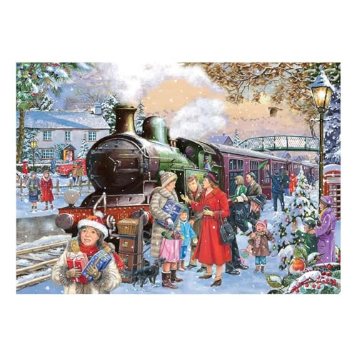 The House of Puzzles Home for Christmas Jigsaw - Big 500 Piece Jigsaws For Adults, Extra Large Pieces Artist Illustrated, Scenic Landscape, Deluxe Puzzle Gifts The House of Puzzles Home for Christmas Jigsaw - Big 500 Piece Jigsaws For Adults, Extra Large Pieces Artist Illustrated, Scenic Landscape, Deluxe Puzzle Gifts von The House of Puzzles