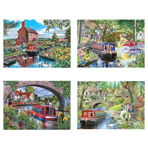 The House of Puzzles Puzzle Cruising The Canals – 500 Teile Puzzles für Erwachsene, Künstler illustriert, malerische Landschaft, Deluxe-Puzzle-Geschenke von The House of Puzzles