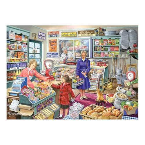 The House of Puzzles Puzzle "Pennies To Spend", 500 Teile für Erwachsene, extra große Teile, Künstler illustriert, malerische Landschaft, Deluxe-Puzzle-Geschenke von The House of Puzzles