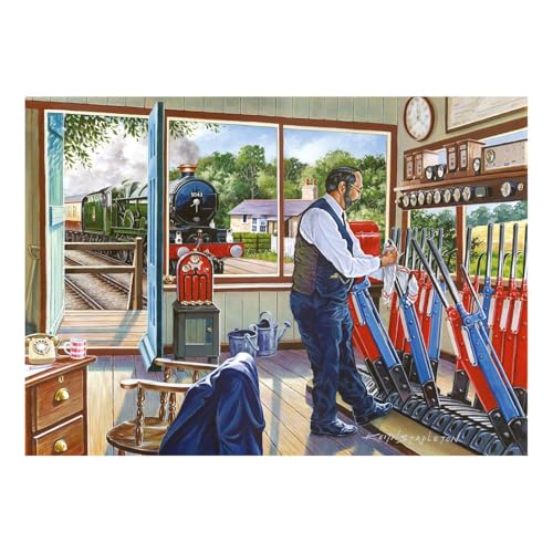 The House of Puzzles Signalling Change Puzzle – Großes 250-teiliges Puzzle für Erwachsene und Kinder, extra große Teile, Künstler illustriert, malerische Landschaft, Deluxe-Puzzle-Geschenke The House of Puzzles Signalling Change Puzzle – Großes 250-teiliges Puzzle für Erwachsene und Kinder, extra große Teile, Künstler illustriert, malerische Landschaft, Deluxe-Puzzle-Geschenke von The House of Puzzles