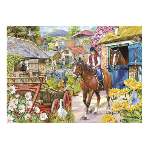 The House of Puzzles Stepping Out Jigsaw - Big 500 Piece Jigsaws For Adults, Extra Large Pieces Artist Illustrated, Scenic Landscape, Deluxe Puzzle Gifts von The House of Puzzles