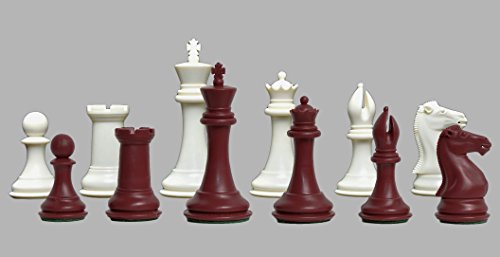 The House of Staunton-– Die Sammler, Kunststoff Chess Set – Stück Nur – 10,2 cm King – Rot & Weiß von The House of Staunton