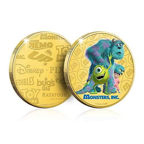 Disney Gifts Pixar Limited Edition Seltene Goldmünze Medaille zum Sammeln – Monsters Inc. von The Koin Club