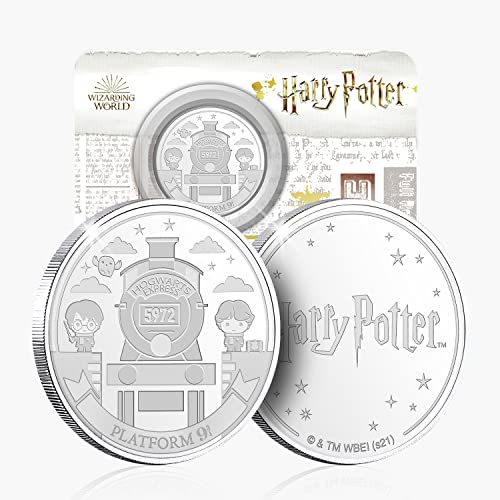 Offizielle Harry Potter Gifts Platform 9 3/4 Ltd Edition Silbermünze zum Sammeln von The Koin Club