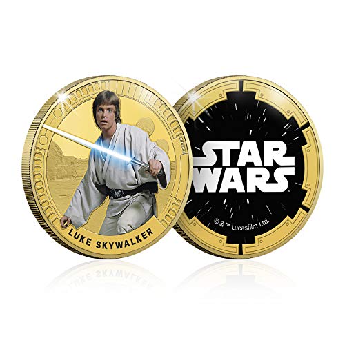 Star Wars Gifts Episode IV - VI Goldmünze zum Sammeln - Luke Skywalker von The Koin Club