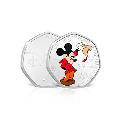 The Koin Club Disney 90 Years of Mickey Mouse Exclusive Collectable Silver 50p Shaped Coin / Medal - Brave Little Tailor von The Koin Club