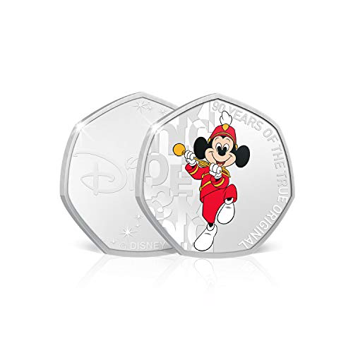 The Koin Club Disney 90 Years of Mickey Mouse Exclusive Collectable Silver 50p Shaped Coin / Medal - Mickey March von The Koin Club