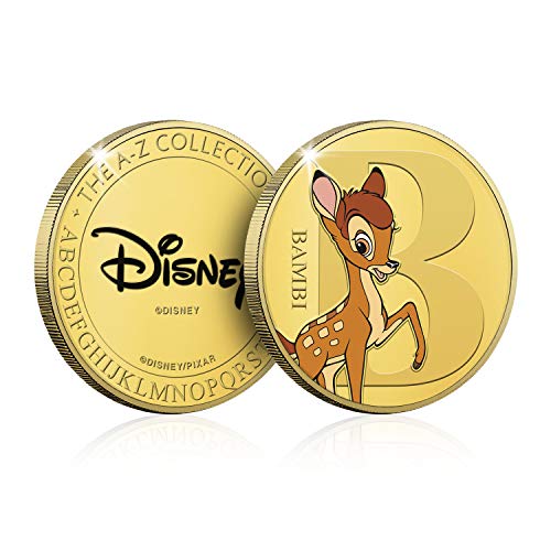 The Koin Club Disney-Alphabet A bis Z, personalisierte Goldmünze zum Sammeln – B Steht für Bambi von The Koin Club