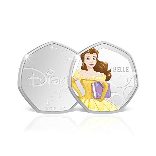 The Koin Club Disney Princess Collection Limited Edition Sammelbare 50p Silbermünze / Medaille - Belle von The Koin Club