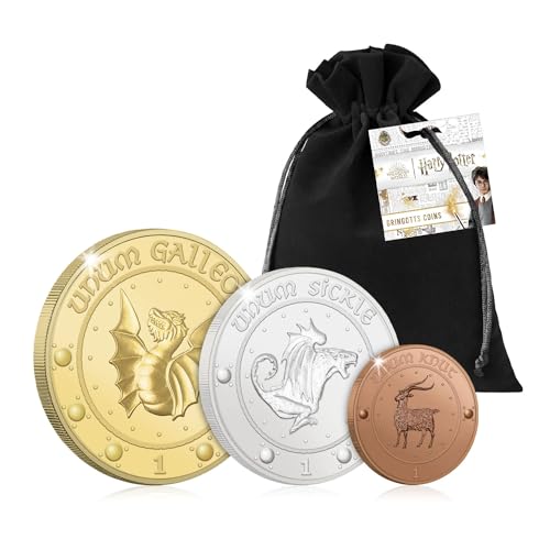 The Koin Club Harry Potter Gringotts Zauberbank Set - 3 Münzen - Galeon Knut Sichel von The Koin Club