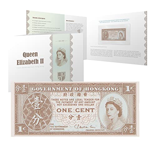 The Koin Club Ihre Majestät Königin Elizabeth II Royal Hong Kong Gedenkmünze 1 Cent Banknote von The Koin Club