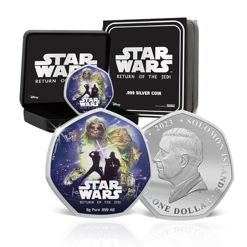 The Koin Club Star Wars: Die Rückkehr der Jedi-Ritter zum 40-jährigen Jubiläum, Filmplakat, Silberne Farbmünze 2023 von The Koin Club