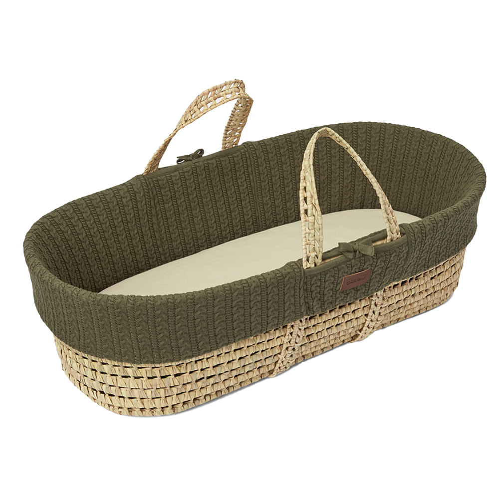 The Little Green Sheep Organic Knitted Moses Basket von The Little Green Sheep