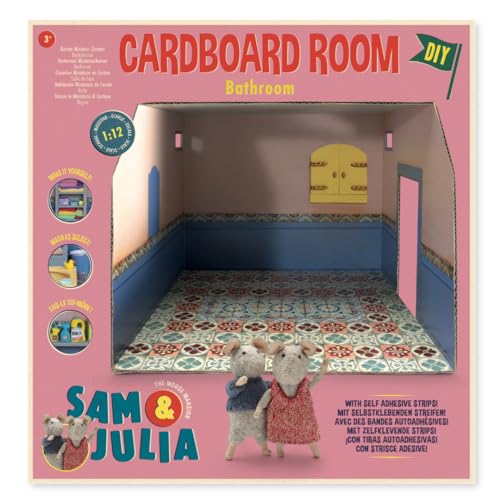 Sam & Julia - Miniatur Raum aus Karton - Badezimmer – 26 x 20 x 25cm - für Kinder jeden Alters von The Mouse Mansion