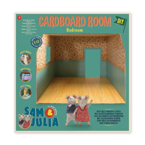 Sam & Julia - Miniatur Raum aus Karton - Schlafzimmer – 26 x 20 x 25cm - für Kinder jeden Alters von The Mouse Mansion