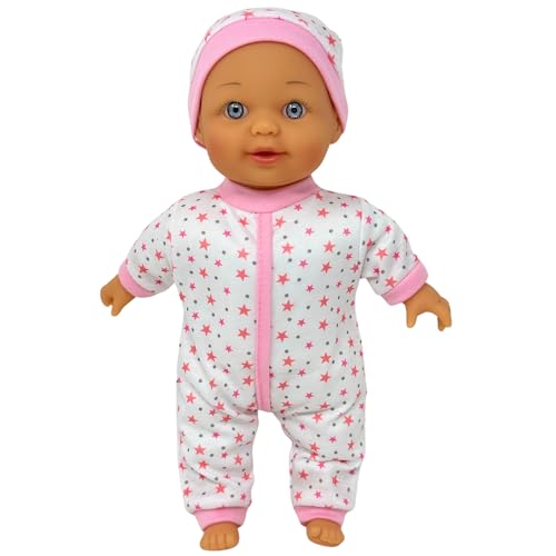 30,5 cm sprechende Babypuppen für 3-jährige Mädchen – Interaktive Babypuppe mit weichem Körper für Kinder, die sprechen, weinen, singen und lachen können, macht 24 niedliche Geräusche von The New York Doll Collection