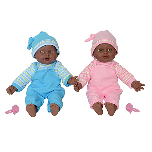 The New York Doll Collection Zwillinge Puppen - weichKörper Spielen Baby 12 Zoll / 30 cm (Afroamerikaner) von The New York Doll Collection