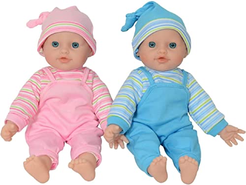 The New York Doll Collection Zwillinge Puppen - weichKörper Spielen Baby 12 Zoll / 30 cm Baby Puppe (Kaukasischer) von The New York Doll Collection