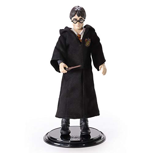 The Noble Collection Harry Potter Bendyfigs - Harry - Noble Toys 19cm Bendable Posable Collectible Doll Figure with Stand and Mini Accessory von BendyFigs