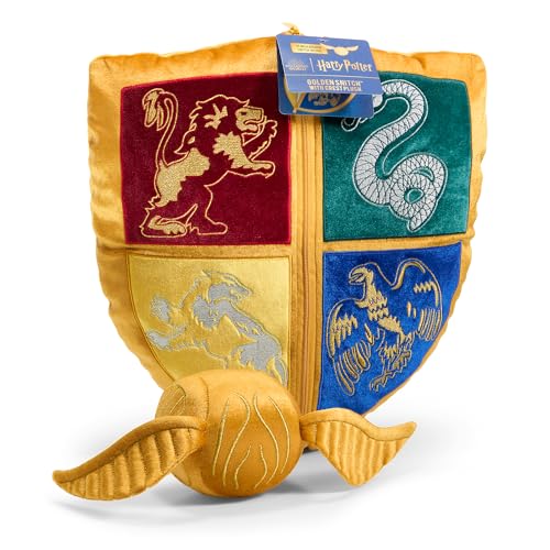 Harry Potter - Hogwarts crest and Golden Snitch plush / zestaw pluszaółw Harry Potter: poduszka herb Hogwartu oraz Złoty Znicz von The Noble Collection