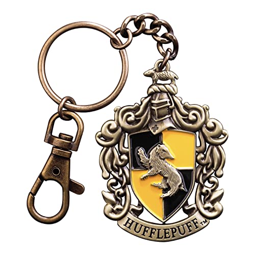 The Noble Collection Hufflepuff Crest Schlüsselbund NN7677, gold, gelb, schwarz von The Noble Collection