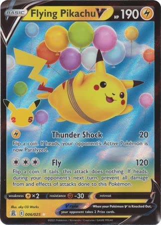 Pokemon Einzelkarte FLYING PIKACHU V 006/025 Celebrations von Pokémon