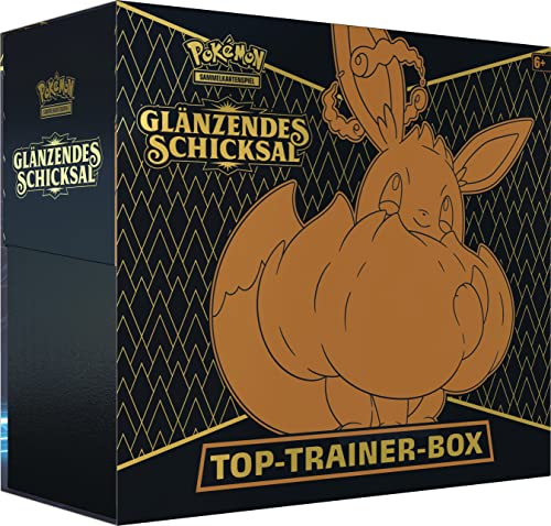 Pokémon-Sammelkartenspiel: Top-Trainer-Box Glänzendes Schicksal (10 Boosterpacks & Premium-Zubehör) von Pokémon